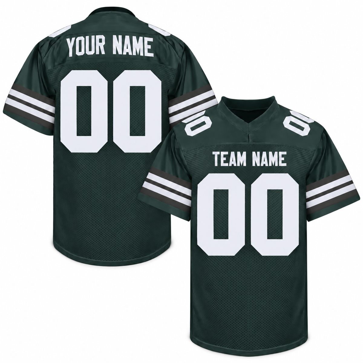 Custom Football Jersey with Name & Number – Green White